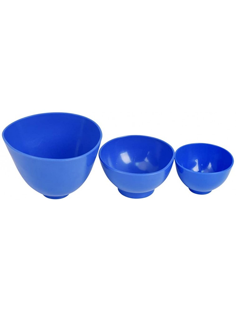 4Pcs One Set Silicone Flexible Rubber Impression Mixed Alginate Bowl Dental Mixing Bowls Blue - BOP44LJFO