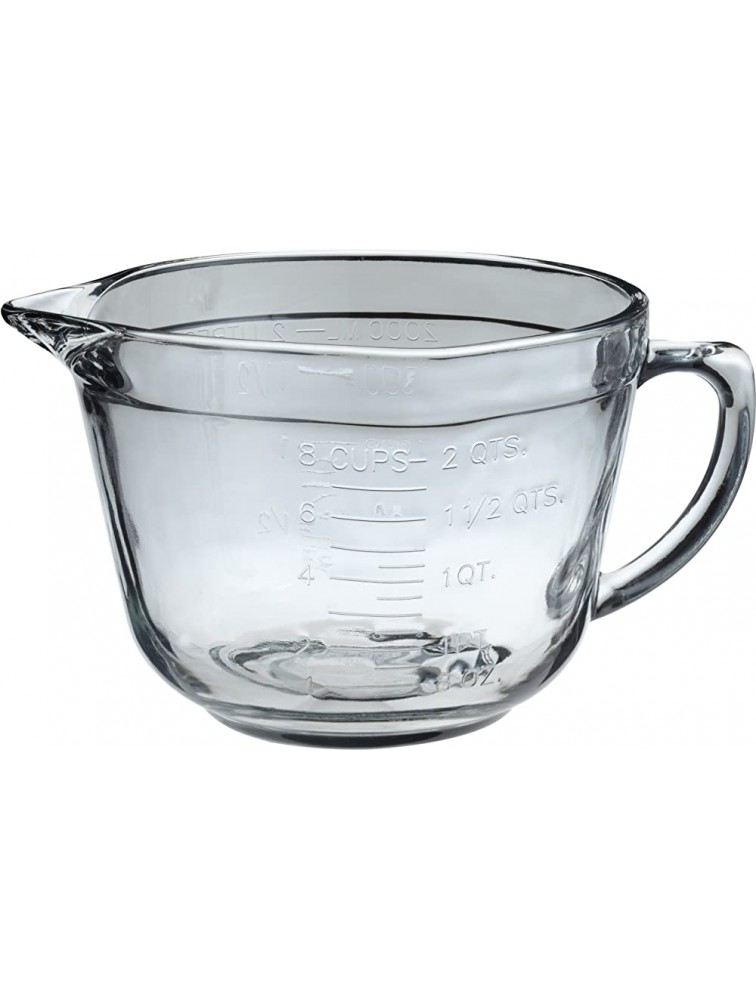 Anchor Hocking Glass 2-Quart Batter Bowl 1-piece tempered tough for oven fridge freezer microwave and dishwasher - BJES9MIBE