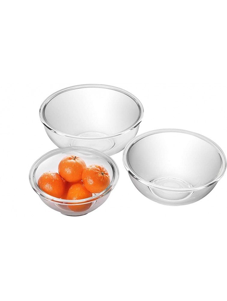 Bovado USA 4 Quart Glass Bowl for Storage Mixing Serving Clear Dishwasher Freezer & Oven Safe Premium Quality Glass Easy-Clean 4 QT - BM7LNK4DI