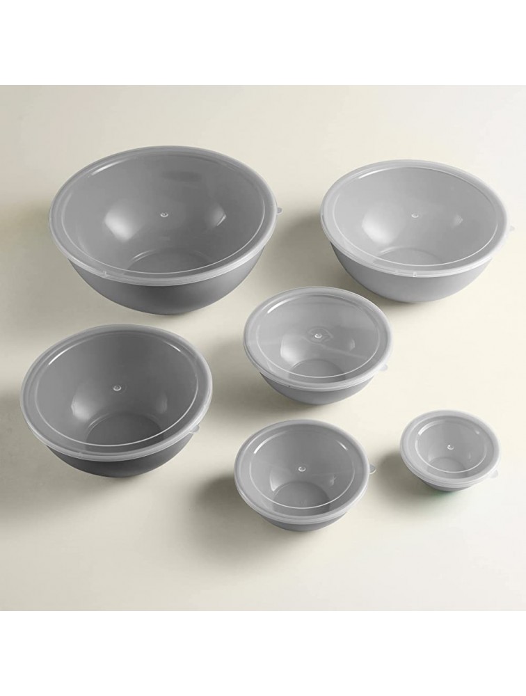 Mixing Bowls with Lids Set Plastic Mixing Bowls with Airtight Lids Nesting Mixing Bowl Set for Space Saving Storage Ideal for Cooking Baking Prepping & Food Storage 12 Piece Set - BUAFUNRDO