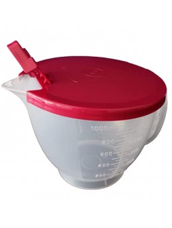 NewTupperware Mix N Store Pitcher 4 Cup Small Mix and Store Batter Bowl Vineyard Red 1 - BSI49DYEY
