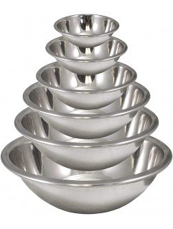 Stainless Steel Mixing Bowls Set Set of 6 Polished Mirror kitchen bowls Nesting Bowls for Space Saving Storage Ideal For Cooking Baking & Serving Food Prep & Salad Prep. - BCXUOW0O3