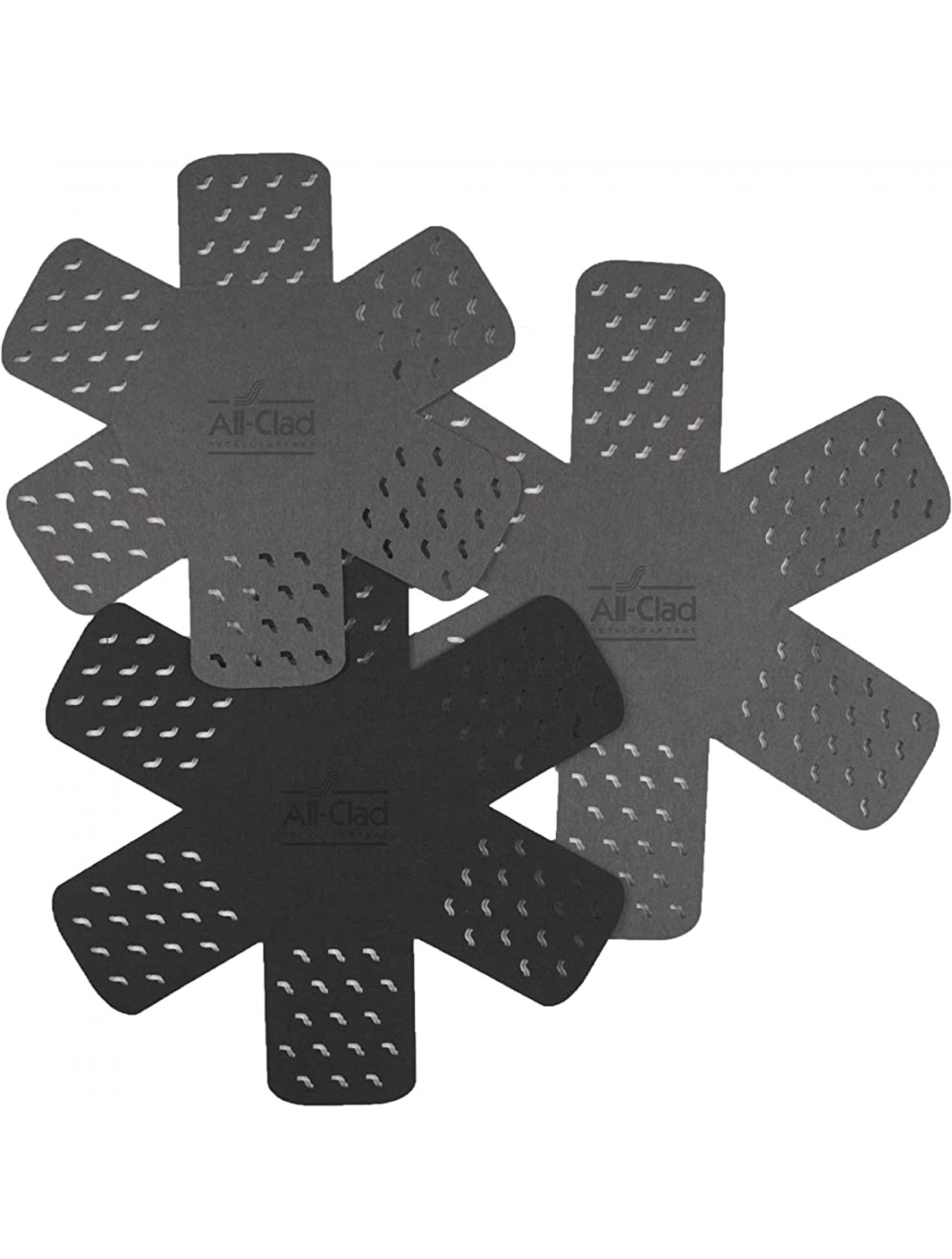 All-Clad Textiles 3-Piece Set cookware protectors Black Grey 3 Count - BTVJHXUH8