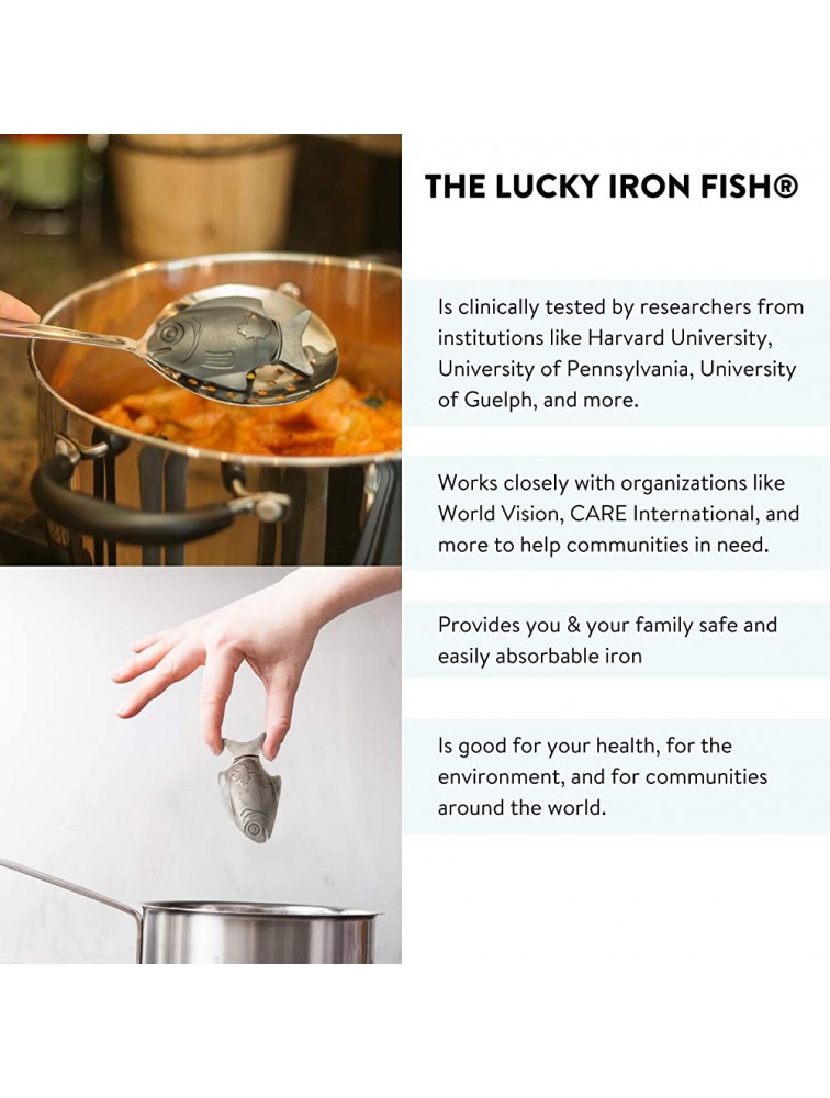 Lucky Iron Fish Ⓡ A Natural Source of Iron The Original Cooking Tool to Add Iron to Food Water Reduce Iron Deficiency Risks an Iron Supplement Alternative Ideal for Vegans and Pregnant Women - B8CV8AAB9