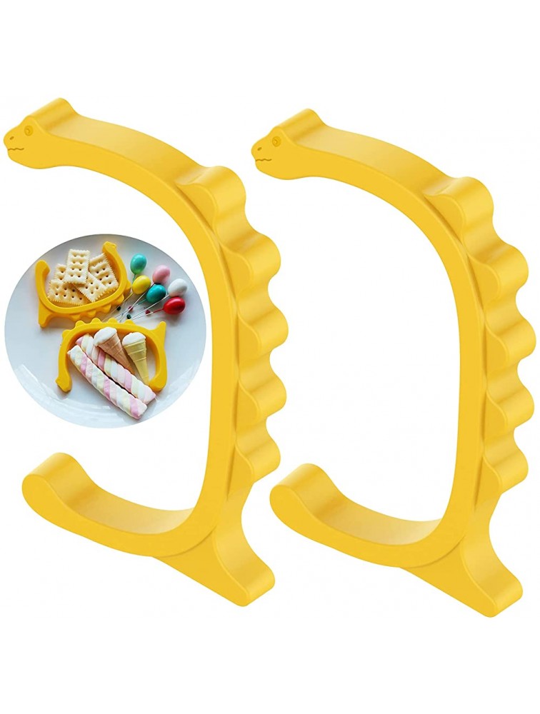 Silicone Food Plate Divider with Suction 2 PCS Cartoon Food Separator Portion Control and Easy Scooping Walls for Limited Mobility.Yellow - BE8Y4MR4S