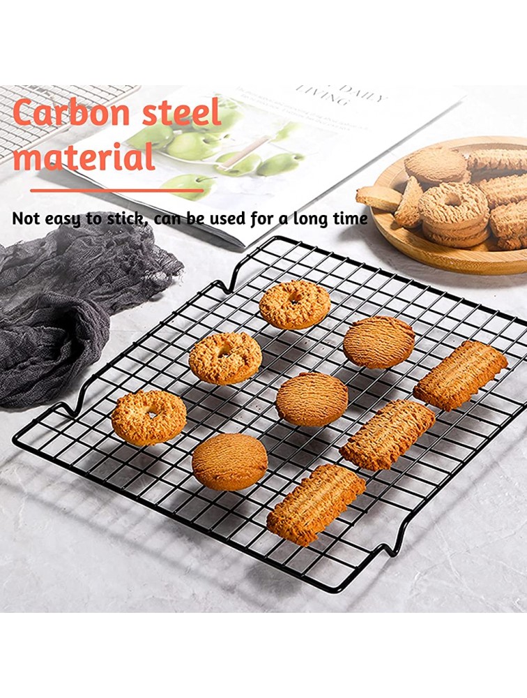 2 Pack Cake Baking Cooling Rack Stainless Steel Safe Oven Grid Wire Racks for Cooking Baking Roasting and Grilling - BMEKUWUFA