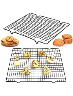 2 Pack Cake Baking Cooling Rack Stainless Steel Safe Oven Grid Wire Racks for Cooking Baking Roasting and Grilling - BMEKUWUFA