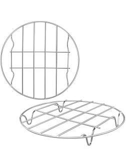 2 Pack Round Cooking Cooling Racks 10"x1.18" 304 Stainless Steel Round Rack for Steaming Rack and Air Fryer Cooking Steamer Rack Multi-Purpose for Air Fryer Pressure Cooker Oven & Dishwasher Safe. - BLBD4WSOF