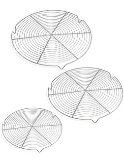 3 Pack Round Cooling Racks Steamer Rack for Cooking and Baking Multi-Purpose for Air Fryer Pressure Cooker dutch oven stainless steel steaming and roasting rack - B6H0DY9MR