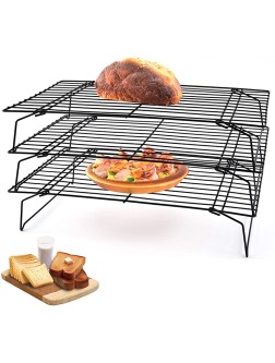 3-Tier Stackable Cooling Rack for Cake Pastry Bread Meat and More Cooling Roasting Cooking for Cookies Baking,15.7"x9.6"x12" - BXAB07V8H