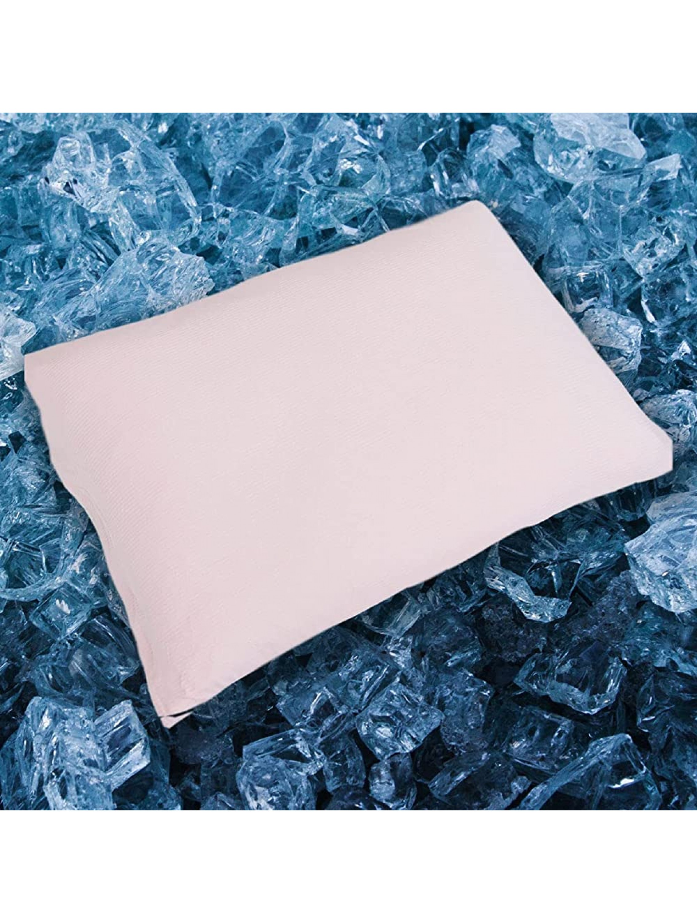 Aki-Home Cooling Pillowcase N-Cool Cool-to-The-Touch Fabric Japanese N-Cool Cooling Bedding Series Machine Washable Pink Standard - BLGT8M9YI