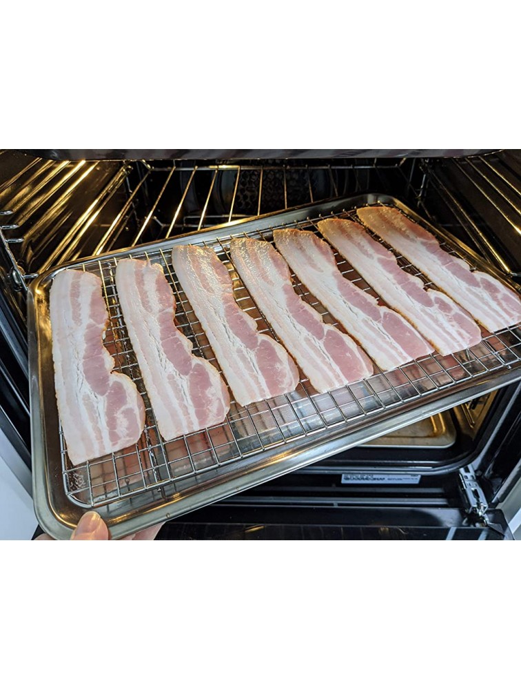 Checkered Chef Baking Sheet And Cooling Rack Set Rimmed Aluminum Baking Pan 16.5 x 11.5” With Stainless Steel Baking Rack 15 x 10” - B95APM7RH