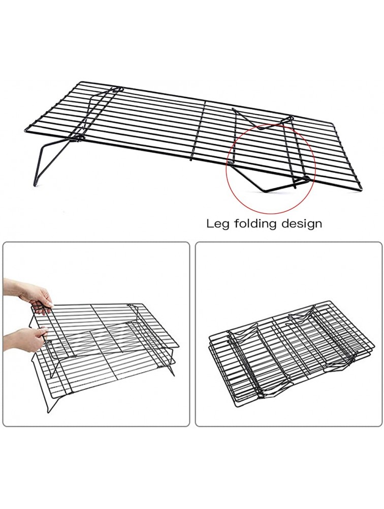 Cooling Rack Lainrrew 3 Tier Stackable Baking Rack Stainless Steel Wire Cooking Rack for Cooking Roasting Cooling Collapsible & Foldable Dishwasher & Oven Safe - BIQONEOPP