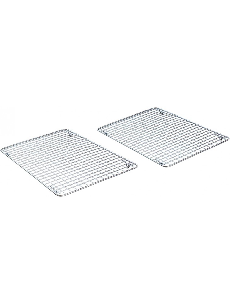 DecoBros 2 Pack 10x16 inches Cooling Rack Wire Steel Pan Grade Chrome - B7XWB8LST