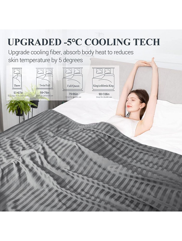 Elegear Revolutionary Cooling Blanket Queen Absorbs Heat to Keep Body Cool for Night Sweats Double Sided Arc-Chill Cooling Fiber Q-Max>0.5 Lightweight Summer Cold Blankets for Sleeping 79“ x 86” - BLMB1UIX5