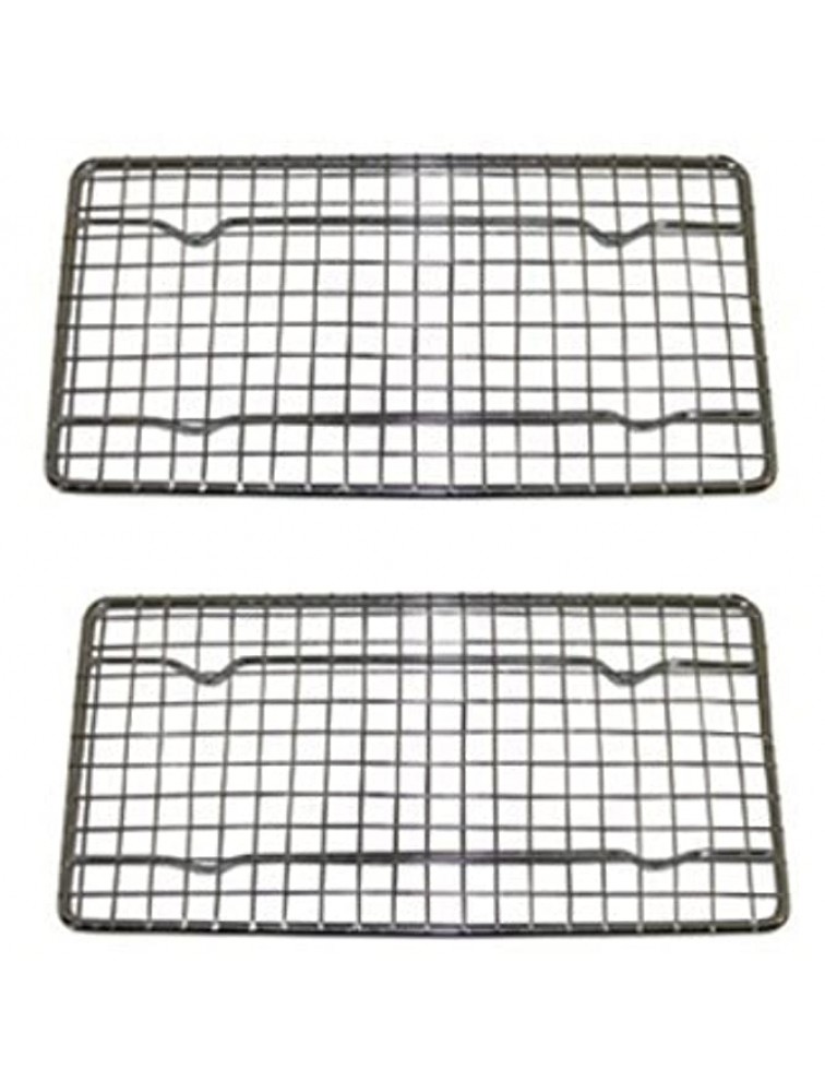 Heavy-Duty Cooling Rack Cooling Racks Wire Pan Grade Commercial grade Oven-safe Chrome 4¼ x 8x215B; Inches Set of 2 - BD9NKYQWA