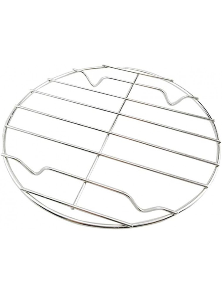 Hemoton 2pcs Round Air Fryer Rack Cooking Steaming Cooling Stainless Steel Barbecue Racks Stand Round Cross Wire Steaming Cooling Carbon Baking Net Silver Diameter in 20cm - BGU9C9F3F