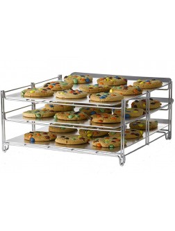 Nifty 3-in-1 Baking Rack – Nickel Chrome Plating Cooling & Baking Rack Multipurpose Kitchen Accessory Folds Flat for Easy Storage Use for Cookies Pizzas Baked Goods - BPOUGE0H5