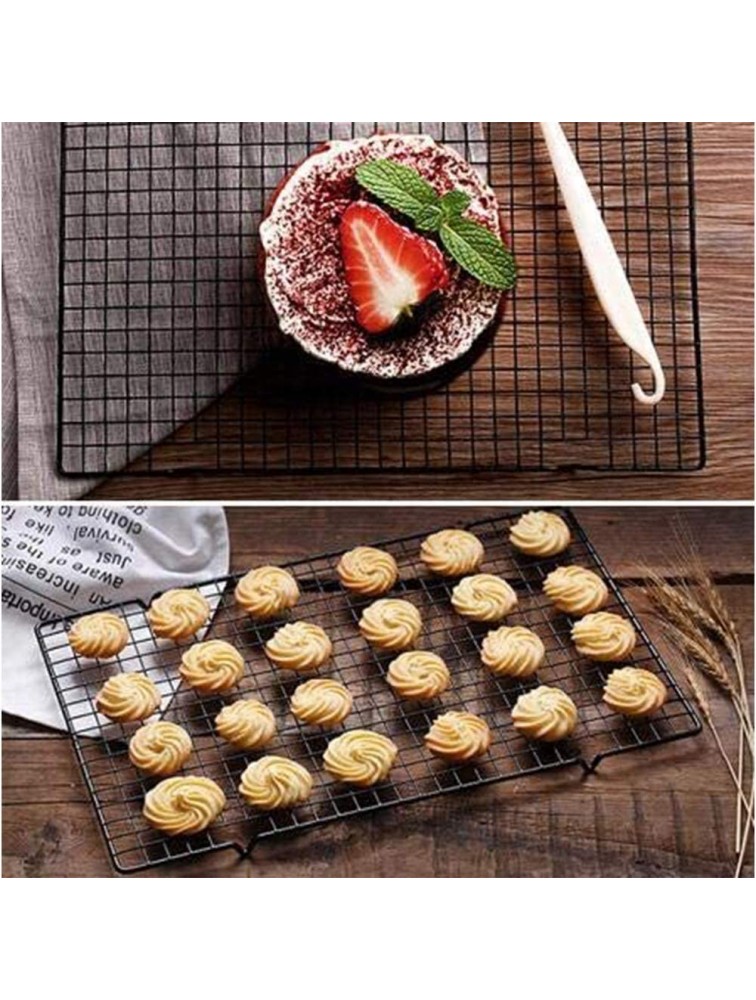 Nonstick Metal Cake Cooling Rack Sheet Rust Proof Rack Grid Net Baking Tools Thick Wire Grid 10x16 - BSIFFFXQR