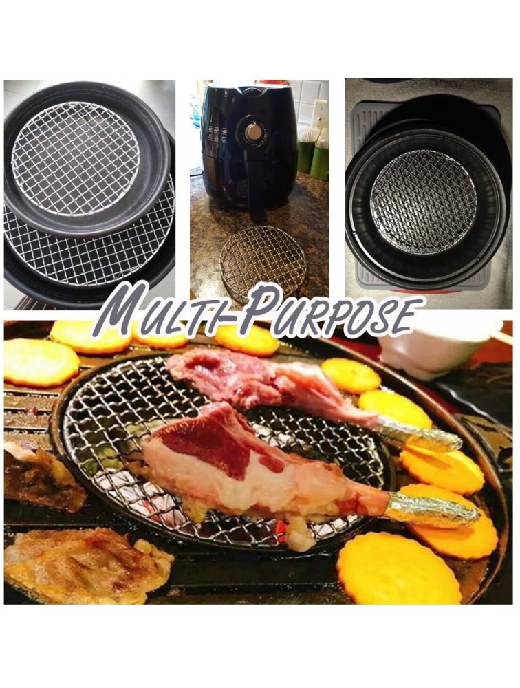Turbokey BBQ Stainless Steel 12 Inches Round Cooking Grate Carbon Baking Net Grill Pan Grate Multi-Purpose Cross Wire Rack Round Steaming Cooling Stainless Steel 305mm 12 - BKRN9XQ6X