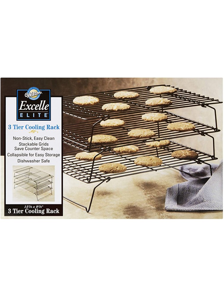 Wilton Excelle Elite 3-Tier Cooling Rack for Cookies Cake and More - BBPPUZY0C