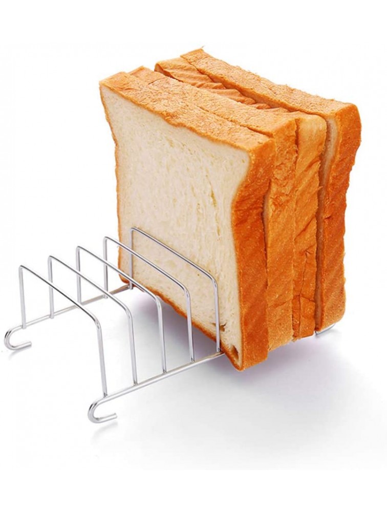 YARNOW 2pcs Toast Bread Rack Holder 8 Slice Holes Stainless Steel Tool Cooling Grid Bread Rack Rectangle Air Fryer Accessories Organizer - BO2RALBP4