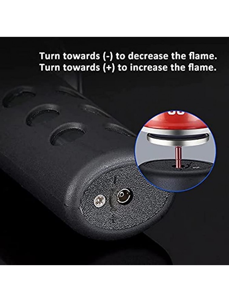 Blow Torch with Fuel Gauge Double Flame Kitchen Cooking Torch Lighters with Safety Lock Adjustable Flame Refillable Culinary Butane Torch Lighter for BBQ Baking Crafts and SolderingNo Gas - BYODCJNRH