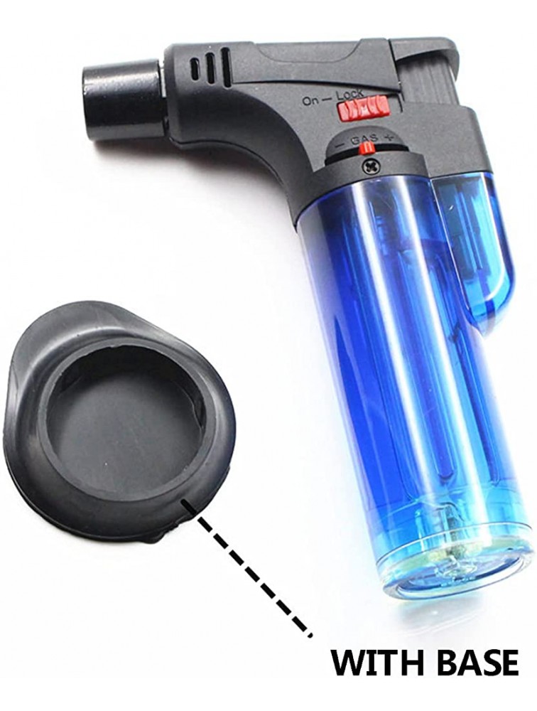 Butane Torch Refillable Kitchen Blow Torch Lighter with Adjustable Flame Safety Lock Windproof for Cooking Creme Brulee,Seafood Desserts Blazing,Camping BBQButane Gas Not IncludedD - BWWIGNTOU