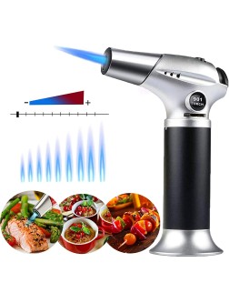 Culinary Kitchen Blow Torch,Chef Cooking Butane Torch Lighter Mini Craft Blowtorch Refillable Adjustable Flame Safety Lock for Creme Brulee Baking BBQ DIY Soldering by SUNRICHButane Gas Not Included - BOLFZU8XC