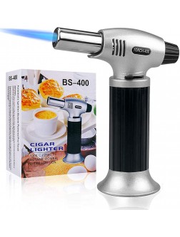KEWAYO Flame for Kitchen Culinary Torch Refillable Kitchen Butane Torch Lighter with Safety Lock and Adjustable Flame for Desserts Creme Brulee BBQ and BakingButane Gas Not Included - B74W117EB