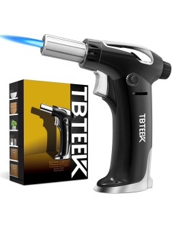TBTEEK Butane Torch Lighter Fit All Tank Blow Torch with Adjustable Flame for Cooking BBQ Baking Brulee Creme DIY SolderingButane Not Included - BSIKSR1RR
