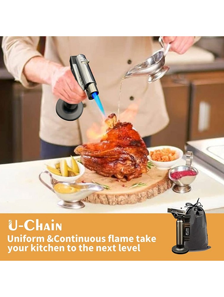 U-Chain Butane Torch Lighter with Two Types of Flame-Refillable and Adjustable Blow Torch Meets a Variety of Industrial and Culinary UsesButane Gas not Included - B8WYO0DWL