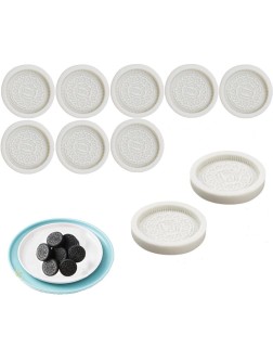 10pcs Cookie Mold Silicone Oreo Mold for Chocolate Cake Fondant Cupcake Decor Sugar Craft Resin Molds Polymer Clay Molds - B0FLW4CFE