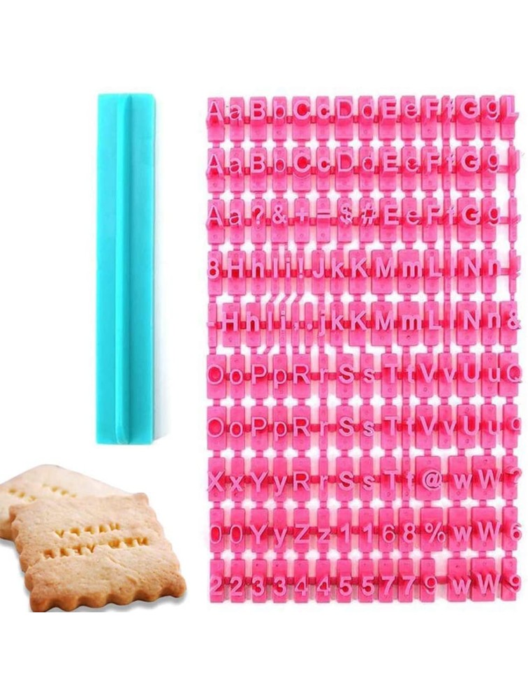 160 PCS Alphabet Cookie Stamp Set，Including Letters Lower & Upper Case Numbers and Punctuation Stamps To Make Customizable Stamped Messages In Your Baking Of Cookies Fondant And Cakes - BIQODW29H