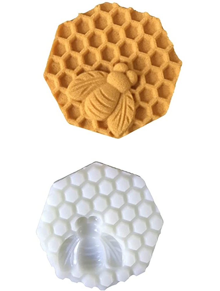 50g Honeycomb Cookie Stamp Thickness Adjustable 50g Moon Cake Mold Hand Press Cutter Green Bean Cake Pastry Mould for DIY Pastry Making - BOZA4AFK7