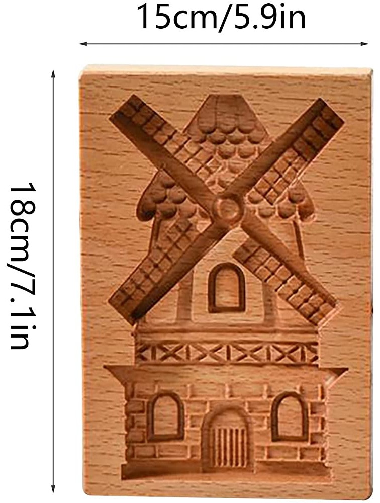 Carved Wooden Pattern Gingerbread Cookie Presses Mold Cartoon Animal Printed Cookie Stamps Embossing Mold Craft Decorating Kitchen Baking Mold Tool Holiday Delicacy Making Tools E - BN7JGG2B2