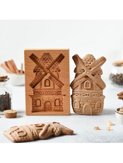 Carved Wooden Pattern Gingerbread Cookie Presses Mold Cartoon Animal Printed Cookie Stamps Embossing Mold Craft Decorating Kitchen Baking Mold Tool Holiday Delicacy Making Tools E - BN7JGG2B2