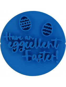 Have an Eggcellent Easter Embosser Stamp for Fondant Icing Cupcake Cookie Cake Decoration - BXOD6TK7S