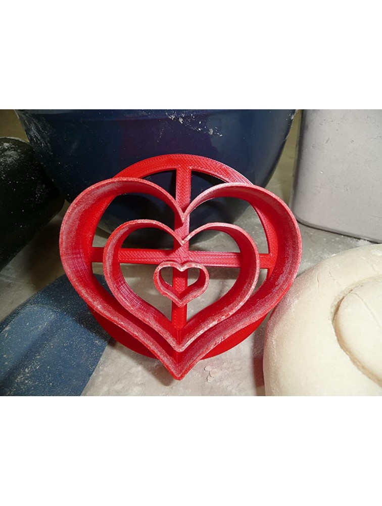 LOVE THEMED HEART ROSE DESIGNS SET OF 2 CONCHA CUTTERS MEXICAN SWEET BREAD STAMP MADE IN USA PR1632 - B80FGHWHN