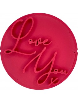Love You Kiss Embosser Stamp for Fondant Icing Cupcake Cookie Cake Decoration - BL1AGKYN9