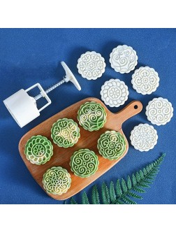 Mooncake Molds Set Mid-Autumn Festival Hand-Pressure Moon Cake maker 6 pcs for baking DIY Hand Press Cookie Stamps Pastry Tool1 Mold 6 Stamps. 75g - BECY658X8