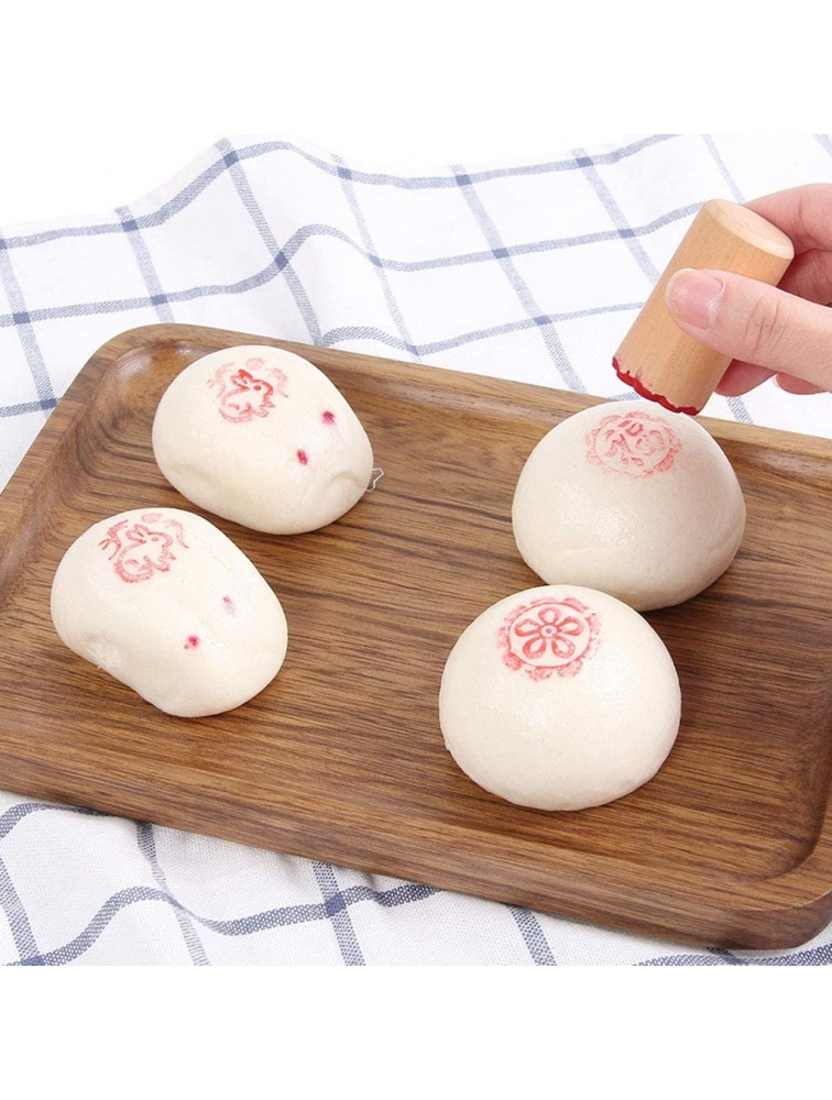 Xdodnev 8pcs Set Cake Mold Wood Dessert Seal Stamp Traditional Chinese Moon DIY Cookie - BPAEQGS3V