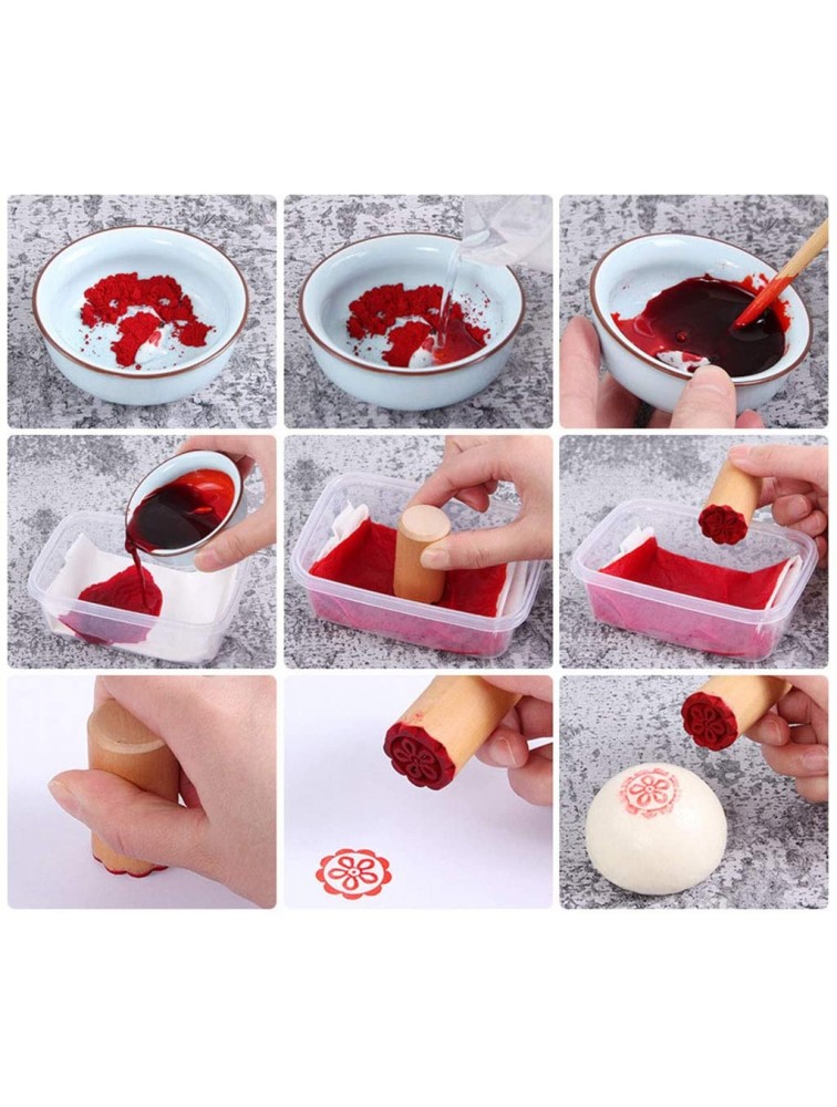 Xdodnev 8pcs Set Cake Mold Wood Dessert Seal Stamp Traditional Chinese Moon DIY Cookie - BPAEQGS3V