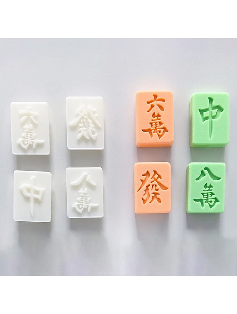 YIFEIJIAO,Mahjong Pineapple Cake Mooncake Molds 30g Hand-Pressure 4 Stamps Chinese Molds-2 - B1PZ77KYB