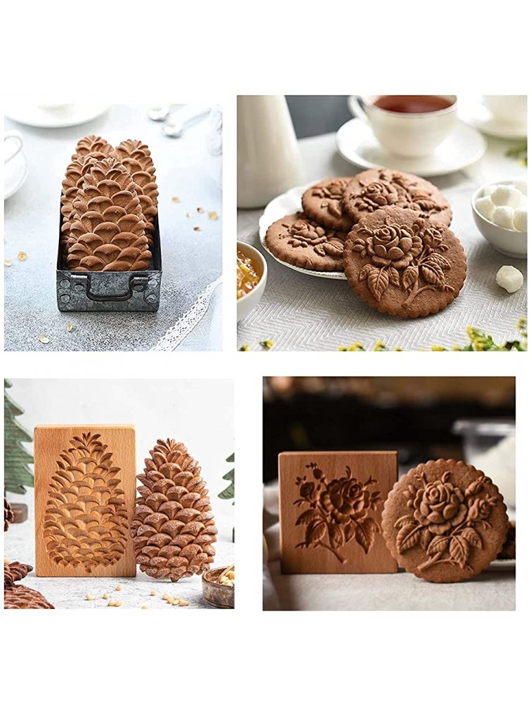ZKNB Cookie Wooden mold ，Shortbread engraving biscuit mold 3D Creativity Wooden Baking Cookie Biscuit Press Funny Wooden Cookie Molds for Honeycake Cookies Baking Molds bird - BI5U4HW89