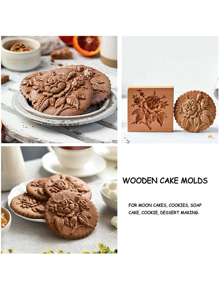 ZKNB Cookie Wooden mold ，Shortbread engraving biscuit mold 3D Creativity Wooden Baking Cookie Biscuit Press Funny Wooden Cookie Molds for Honeycake Cookies Baking Molds bird - BI5U4HW89