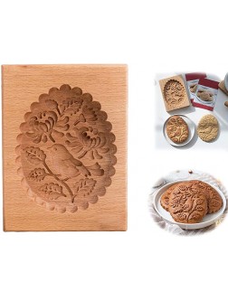 ZKNB Cookie Wooden mold ，Shortbread engraving biscuit mold 3D Creativity Wooden Baking Cookie Biscuit Press  Funny Wooden Cookie Molds for Honeycake Cookies Baking Molds bird - BI5U4HW89