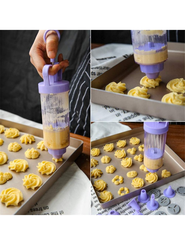 Cookie Gun Discs,Cookie Press Classic Biscuit Maker Cake Making Decorating Set with 10 Flower Pieces and 8 Cake Decorating Tips and Tubes for DIY Cake Cookie Maker Decorating - BURZUTAGA