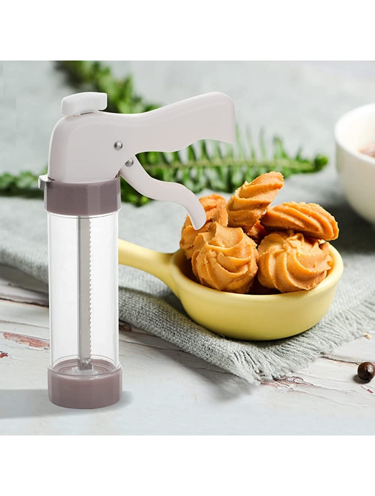 Cookie Press Gun Kit with 12 Cookie Mold Discs and 6 Icing tips Clear Spritz Cookie Press for Baking DIY Biscuit and Decoration Perfect for Family Gathering or Any Festival - B7AKCY62E
