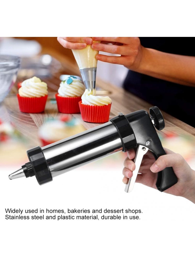 Foodgrade Baking Accessory Cookies Press Kit Black Pastry Decorating Nozzle Biscuits Maker Durable Cake Decorating for Bakeries and Dessert Shops Home - BFDRBTH54